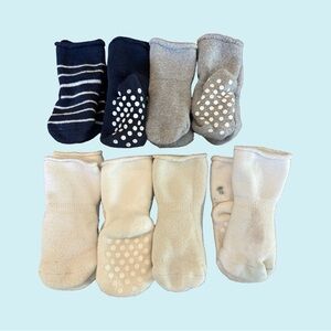 Hanna Andersson Baby Best Ever Socks Set - 8 Pairs in Navy, Gray, White